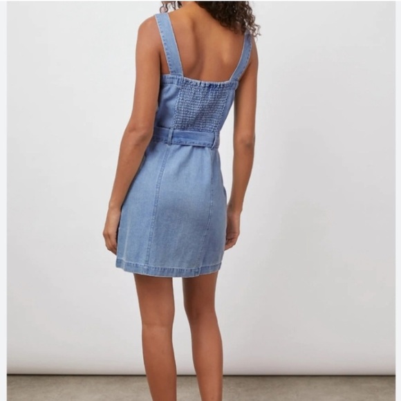 NWT Rails Anita Denim Mini Dress XL Button Front Ocean Wash - Picture 4 of 11
